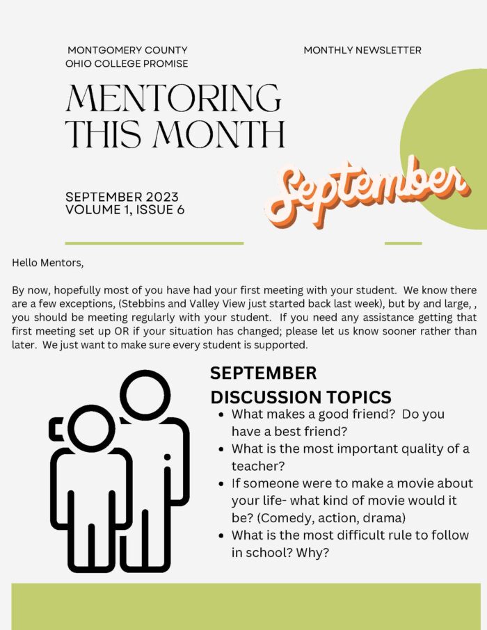 Mentoring This Month - September 2023