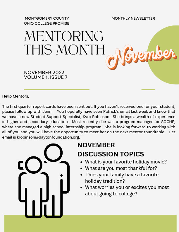 Mentoring This Month - November 2023