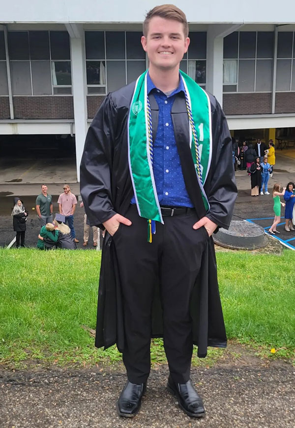 Hunter Sheafer at graduation