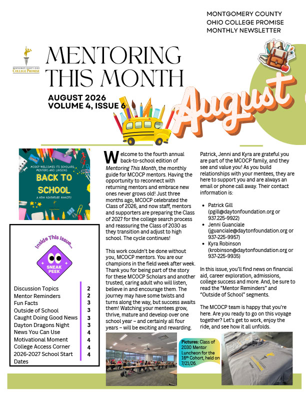 Mentoring this month: August newsletter