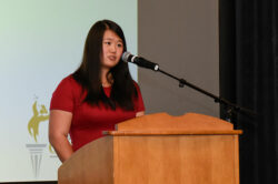 Michelle Hang giving speech