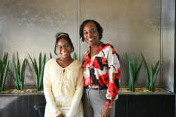 Student Riley Earley with her mentor Tonita Davis