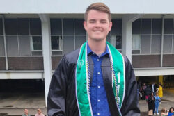 Hunter Sheafer at graduation