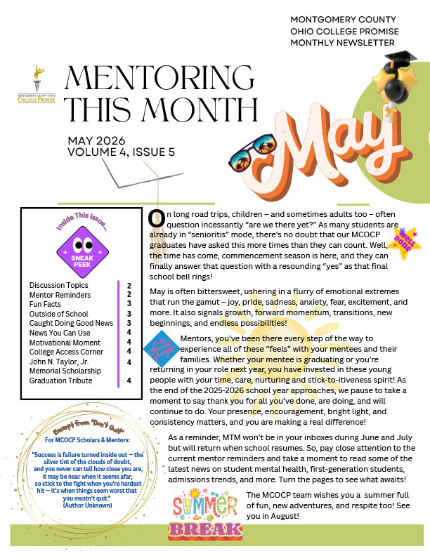 Mentoring this month: May newsletter