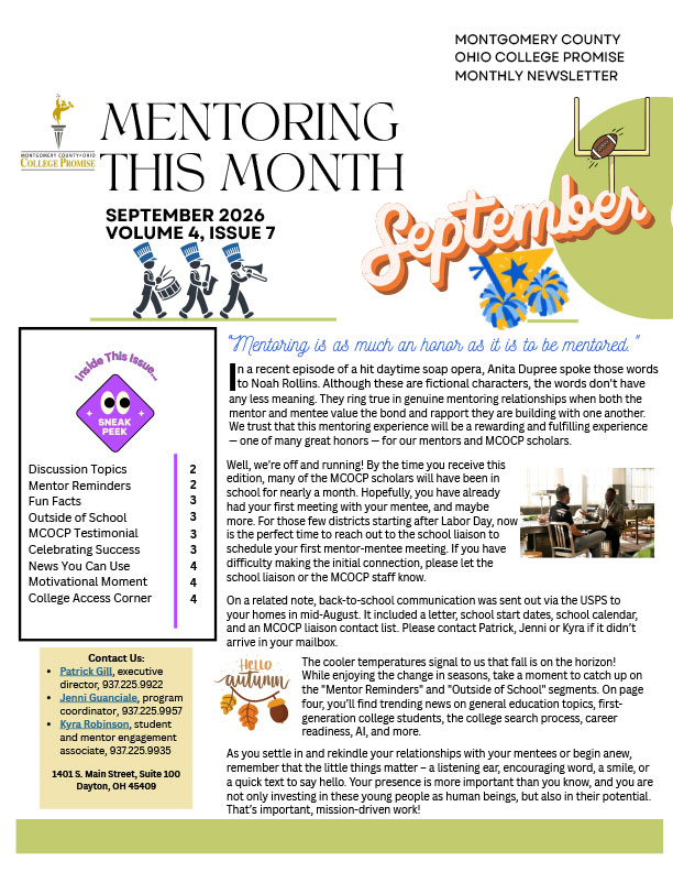 Mentoring this Month Newsletter - September 2026